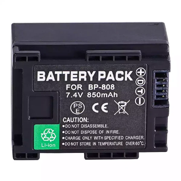 Bateria de repuesto para Canon BP-807 BP-808 BP-809