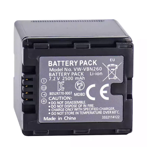 Bateria de repuesto para PANASONIC VW-VBN260 - Imagen 3