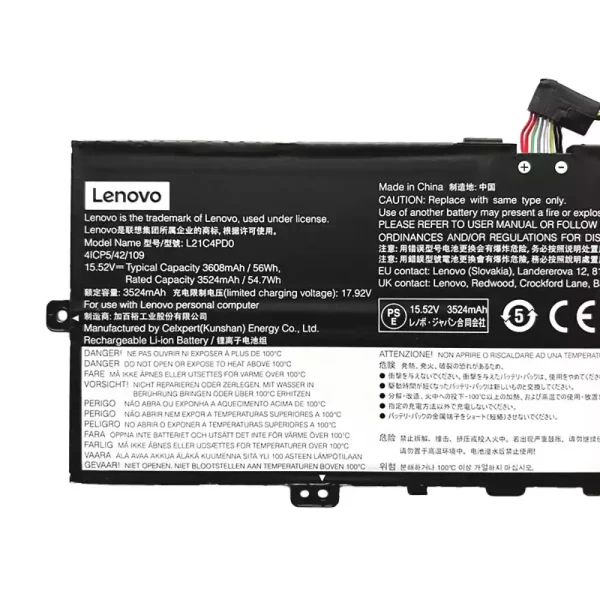 Portátil bateria nueva para LENOVO L21B4PD0 L21C4PD0 L21M4PD0 - Imagen 3