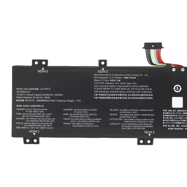 Portátil bateria nueva para LENOVO L21C4PC2 L21C4PC3 L21D4PC2 L21M4PC5 L21M4PC6 - Imagen 3