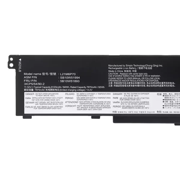 Portátil bateria nueva para LENOVO L21M6P70 L21L6P70 L21D6P70 - Imagen 3