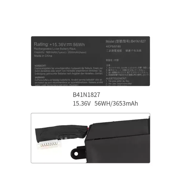 Portátil bateria nueva para ASUS B41N1827 - Imagen 2