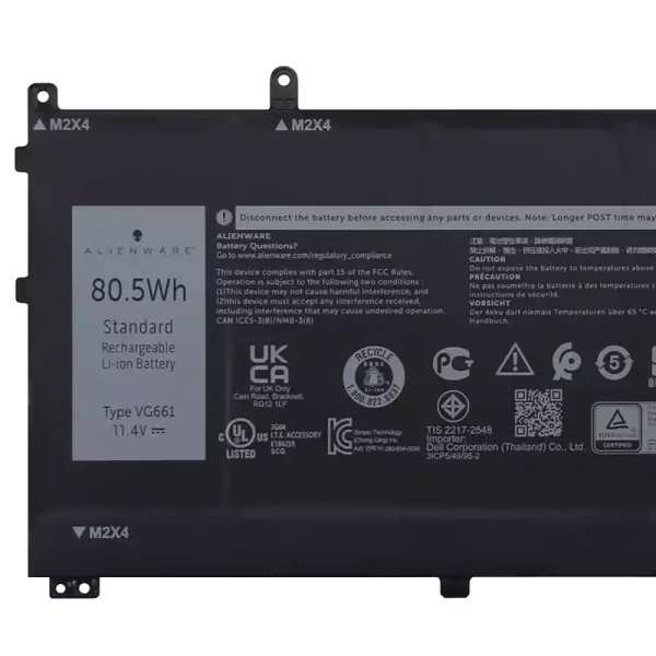 Portátil bateria nueva para DELL VG661 V4N84,DELL Alienware x14 R1 R2 - Imagen 3