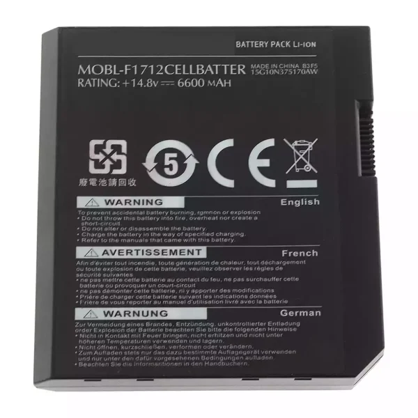 Portátil bateria nueva para DELL Alienware M17x L062056 MOBL-F1712CELL