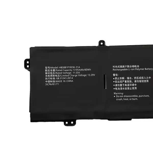 Portátil bateria nueva para HUAWEI HB5881P1EEW-31A - Imagen 3
