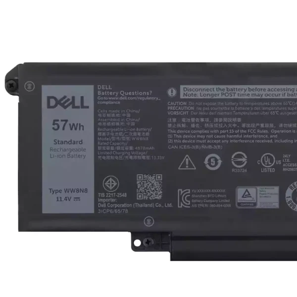 Portátil bateria nueva para DELL WW8N8 66DWX - Imagen 3