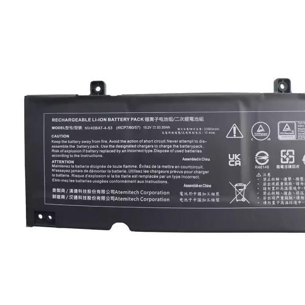 Portátil bateria nueva para CLEVO NV40BAT-4-53 - Imagen 3