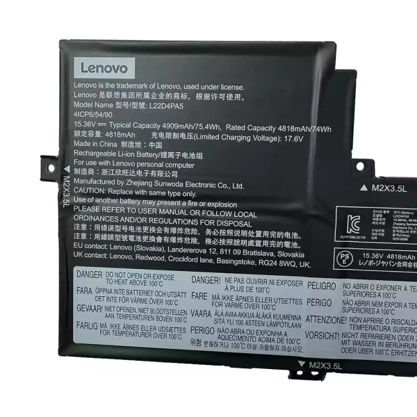 Portátil bateria nueva para LENOVO L22D4PA5 L22C4PA5 L22M4PA5 - Imagen 3
