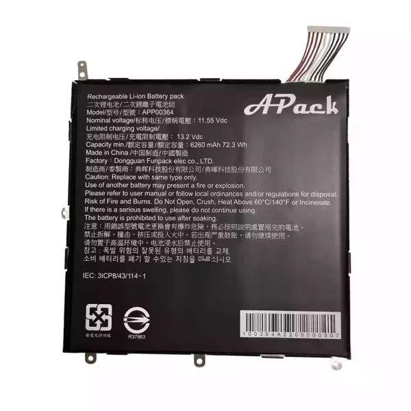 Portátil bateria nueva para APack APP00364