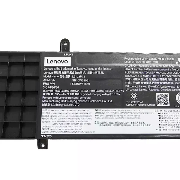 Portátil bateria nueva para LENOVO L21L3P71 L21C3P71 L21M3P71 - Imagen 3
