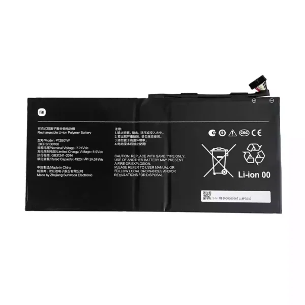 Portátil bateria nueva para Xiaomi P12B01W, Xiaomi 12.4 MIT2205-AA