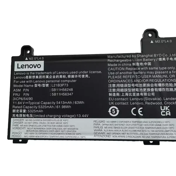 Portátil bateria nueva para LENOVO L21B3P73 SB10W52010 5B10W51909 - Imagen 3