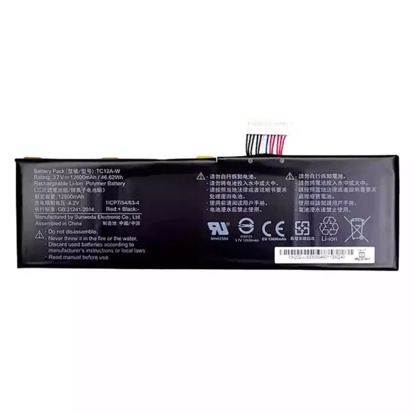 Portátil bateria nueva para TC12A-W 13-202-jj8330