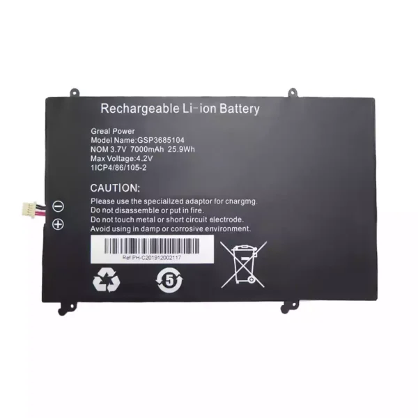 Portátil bateria nueva para GSP3685104