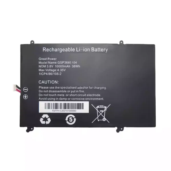 Portátil bateria nueva para GSP3685104 - Imagen 2