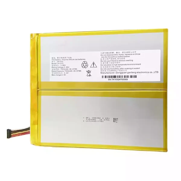 Portátil bateria nueva para TK1032