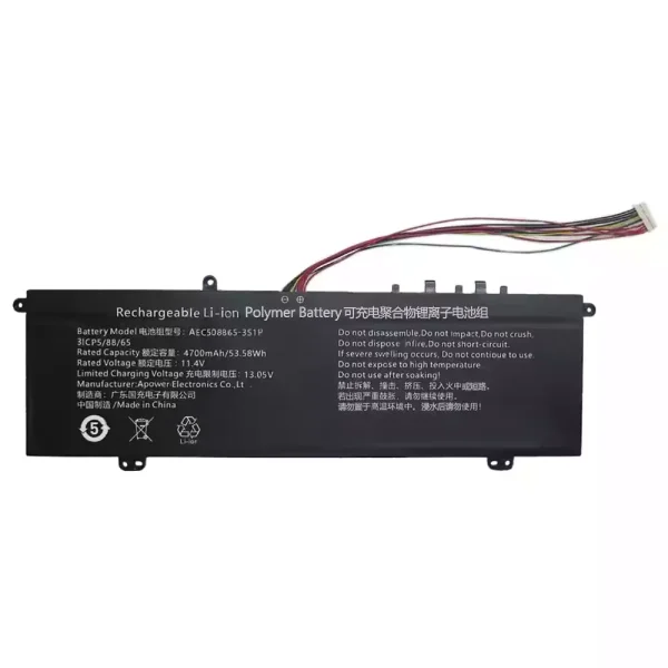 Portátil bateria nueva para AEC508865-3S1P