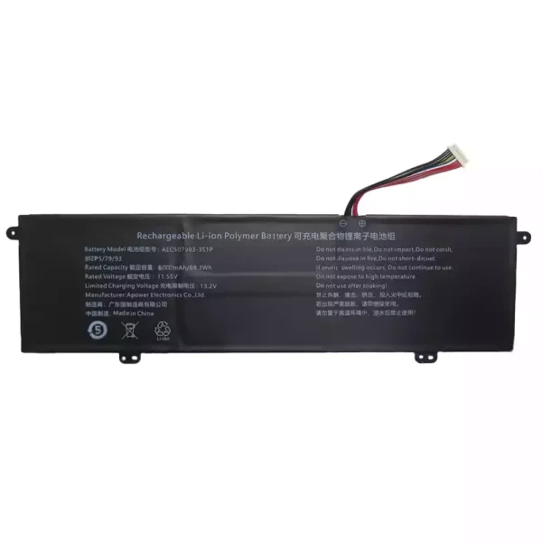 Portátil bateria nueva para AEC507993-3S1P
