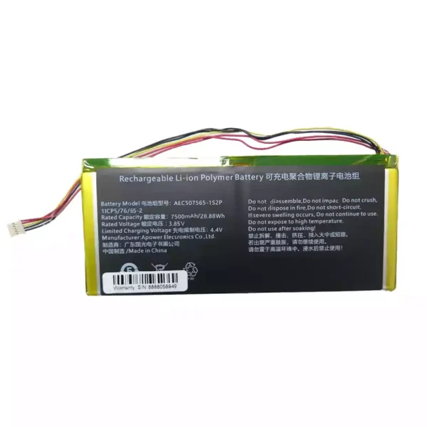 Portátil bateria nueva para AEC507565-1S2P