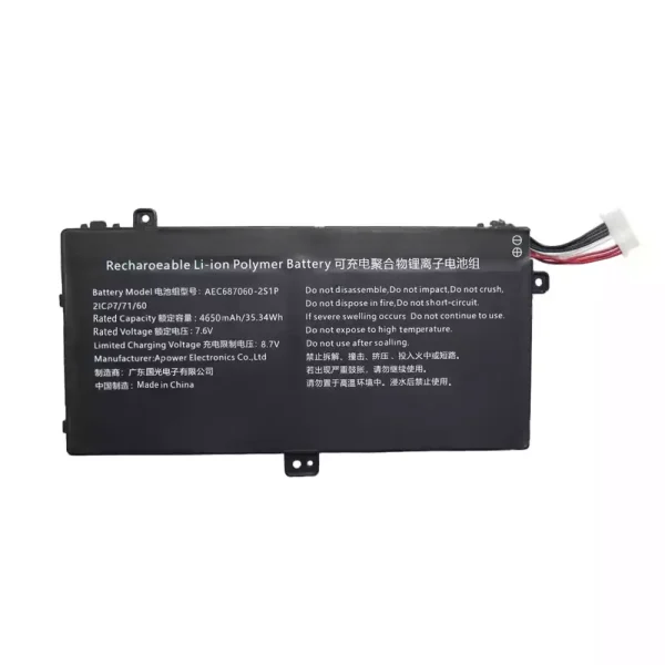 Portátil bateria nueva para AEC687060-2S1P