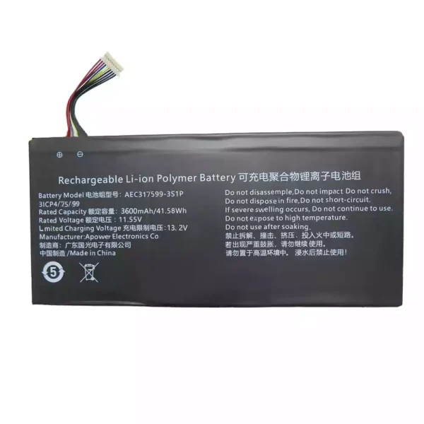 Portátil bateria nueva para AEC317599-3S1P