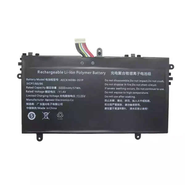 Portátil bateria nueva para AEC636086-3S1P