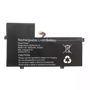 Portátil bateria nueva para GSP4274115