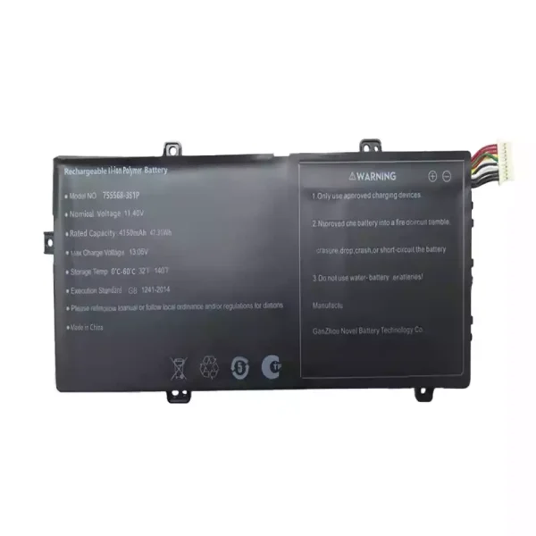 Portátil bateria nueva para 755568-3S1P