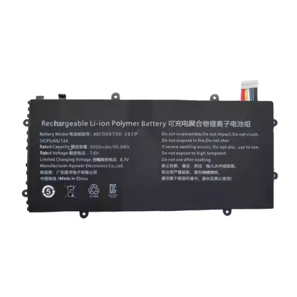 Portátil bateria nueva para AEC968780-2S1P