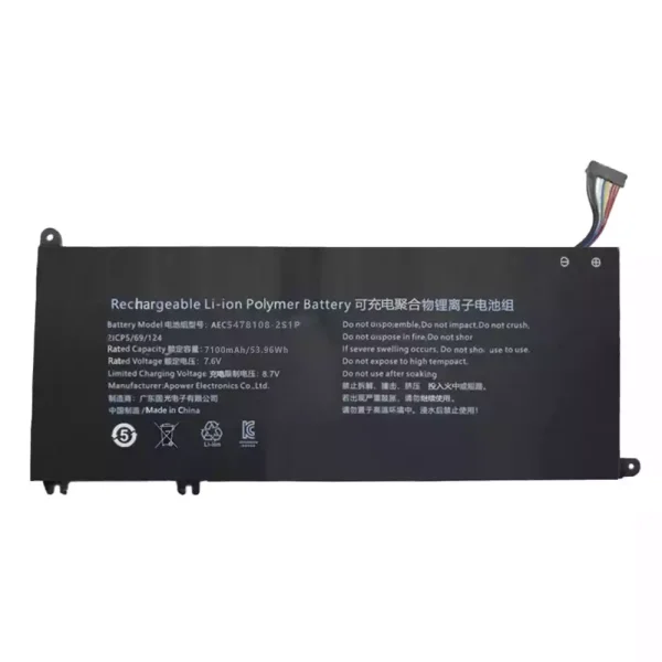 Portátil bateria nueva para AEC5478108-2S1P