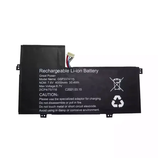 Portátil bateria nueva para GSP3374115