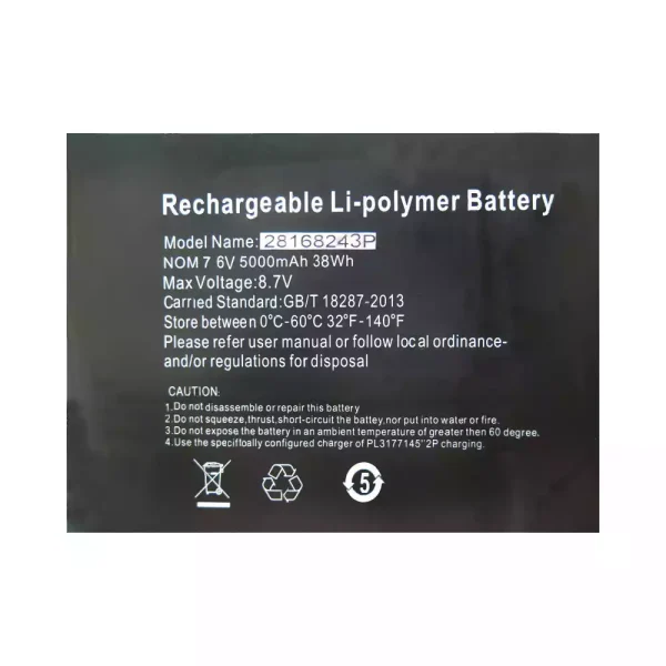 Portátil bateria nueva para 28168243P - Imagen 2