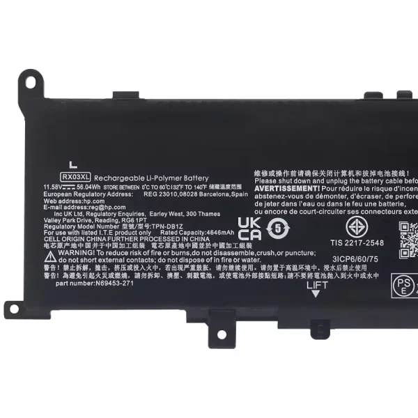 Portátil bateria nueva para HP RX03XL - Imagen 3