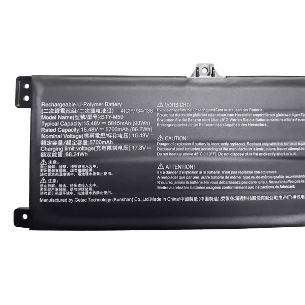 Portátil bateria nueva para MSI BTY-M59 - Imagen 2