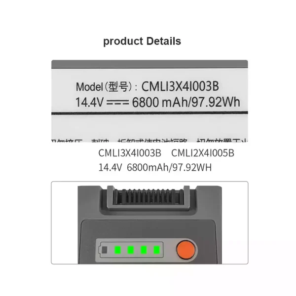 Bateria de repuesto para COMEN CMLI2X4I005B CMLI2X4I002B - Imagen 4