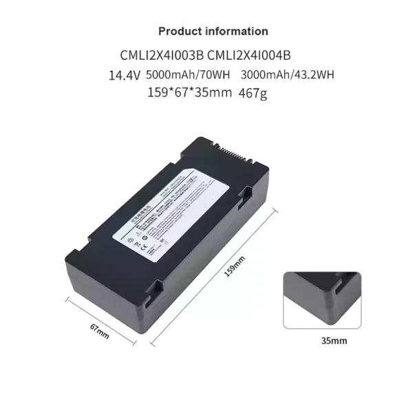 Bateria de repuesto para COMEN CMLI2X4I003B - Imagen 2