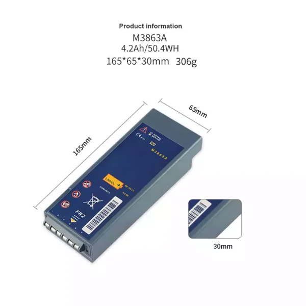 Bateria de repuesto para Philips HeartStart FR2 HeartStart FR2+ M3860A M3861A M3863A M3840A M3841A - Imagen 3