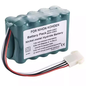 Bateria de repuesto para Nihon Kohden WS-231P,QI-231P,QI-236P,BSM-73
