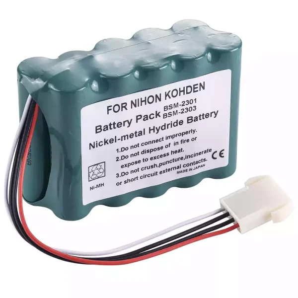 Bateria de repuesto para Nihon Kohden WS-231P,QI-231P,QI-236P,BSM-73