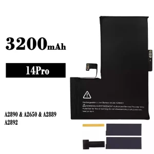 Batería telefono celular A2866H para iPhone 14 pro