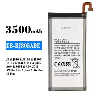 Batería telefono celular EB-BJ805ABE para Samsung J8/J810/J810F/J810G/J810Y/On8/J8+/J805/A6+/A605/A6+ 2018/A9 Star Lite/Jean/A6 Plus/J8 Plus