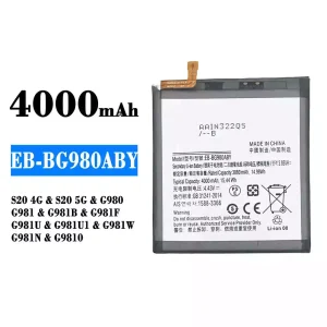 Batería telefono celular EB-BG980ABY para Samsung S20 4G/S20 5G