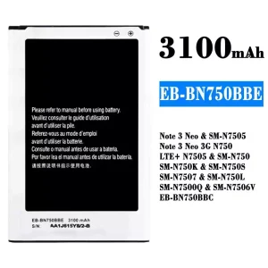 Batería telefono celular EB-BN750BBE EB-BN750BBC para Samsung Note 3 Neo