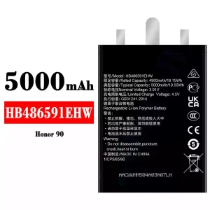 Batería telefono celular HB486591EHW para HUAWEI Honor 90