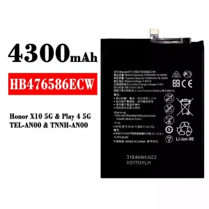Batería telefono celular HB476586ECW para HUAWEI Honor X10 5G / Play 4 5G