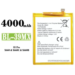 Batería telefono celular BL-39MX para Infinix S5 Pro