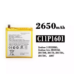 Batería telefono celular C11P1601 para Asus Zenfone 3 / Zenfone Live