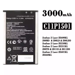 Batería telefono celular C11P1501 para Asus Zenfone 2 Laser ZE600KL /ZE601KL/ZE550KL / ZE551KL