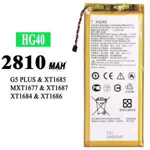 Batería telefono celular HG40 para Motorola G5 PLUS