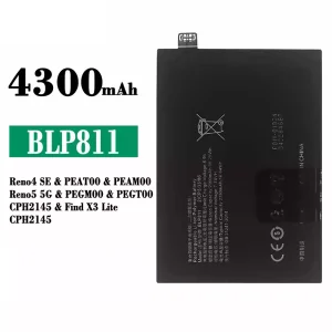 Batería telefono celular BLP811 para OPPO Reno 4 SE / Reno 5 5G / Find X3 Lite